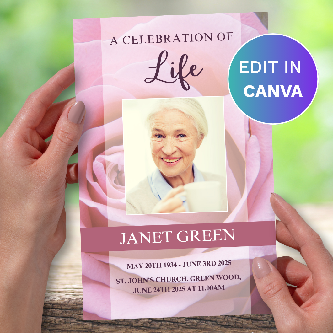 Canva Funeral Program Templates