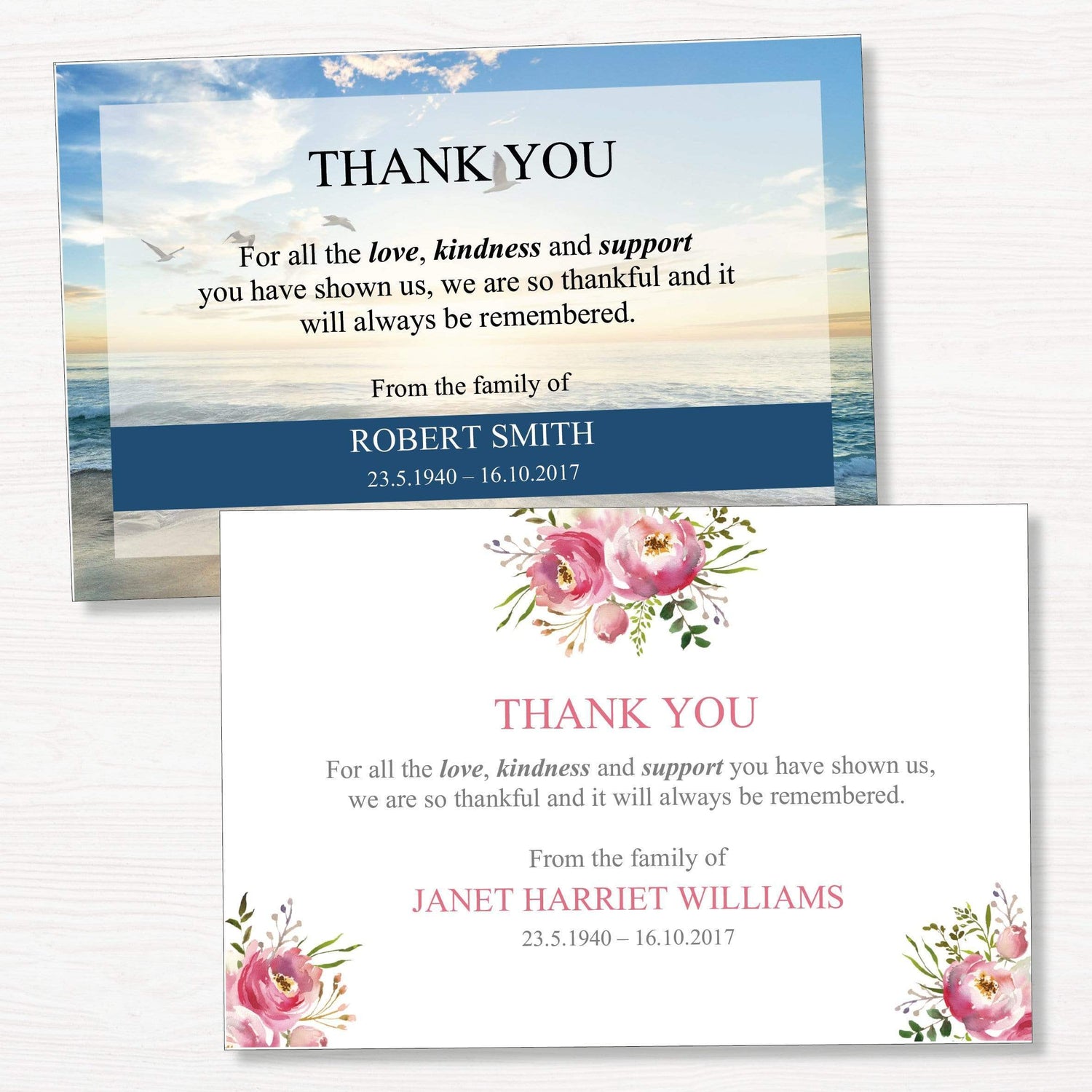 Funeral Thank You Cards