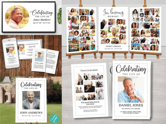 4 Page Classic Funeral Program Bundle