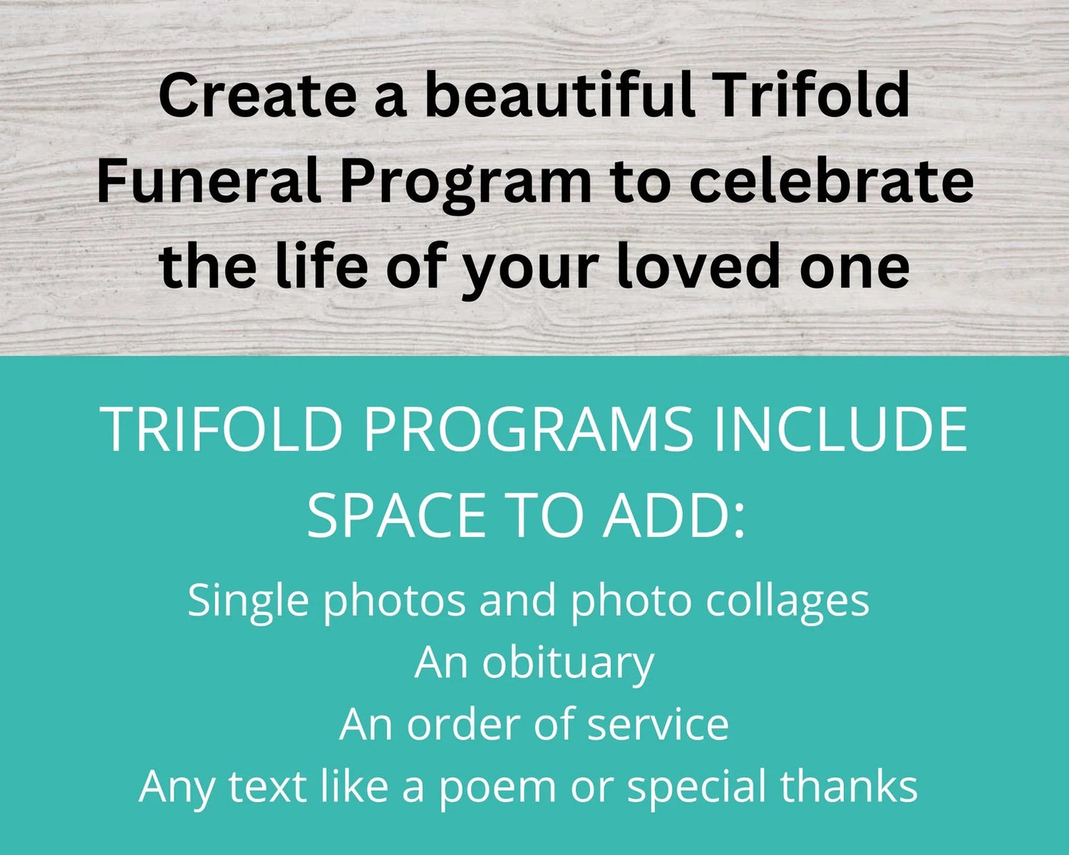 11x17 Trifold Mountain Top Funeral Program Template