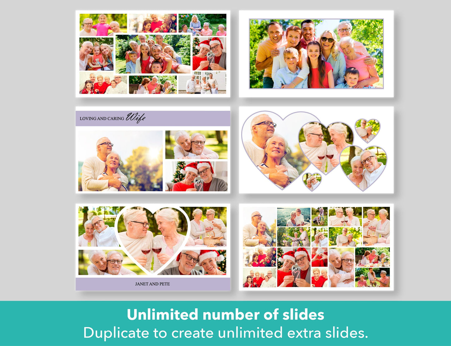Premium Funeral Slideshow Template with Purple Band