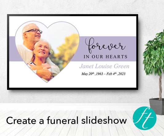 Premium Funeral Slideshow Template with Purple Band
