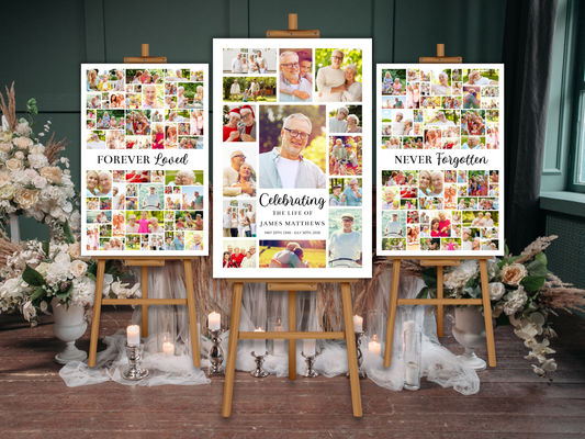 Classic Funeral Poster Bundle (Canva Templates)