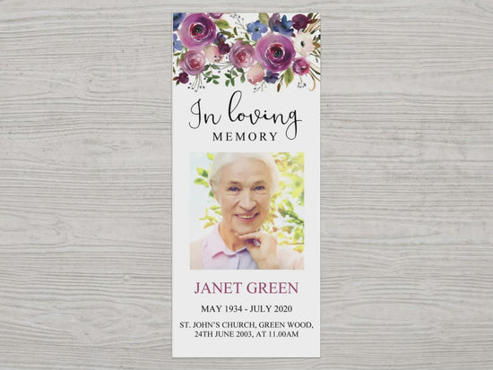 11x17 Trifold Floral Display Funeral Program Template