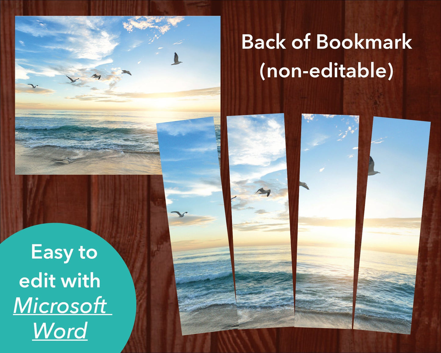 Beach Funeral Bookmark