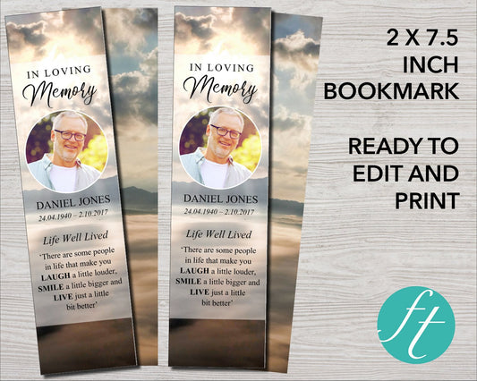 Mountain Top Funeral Bookmark