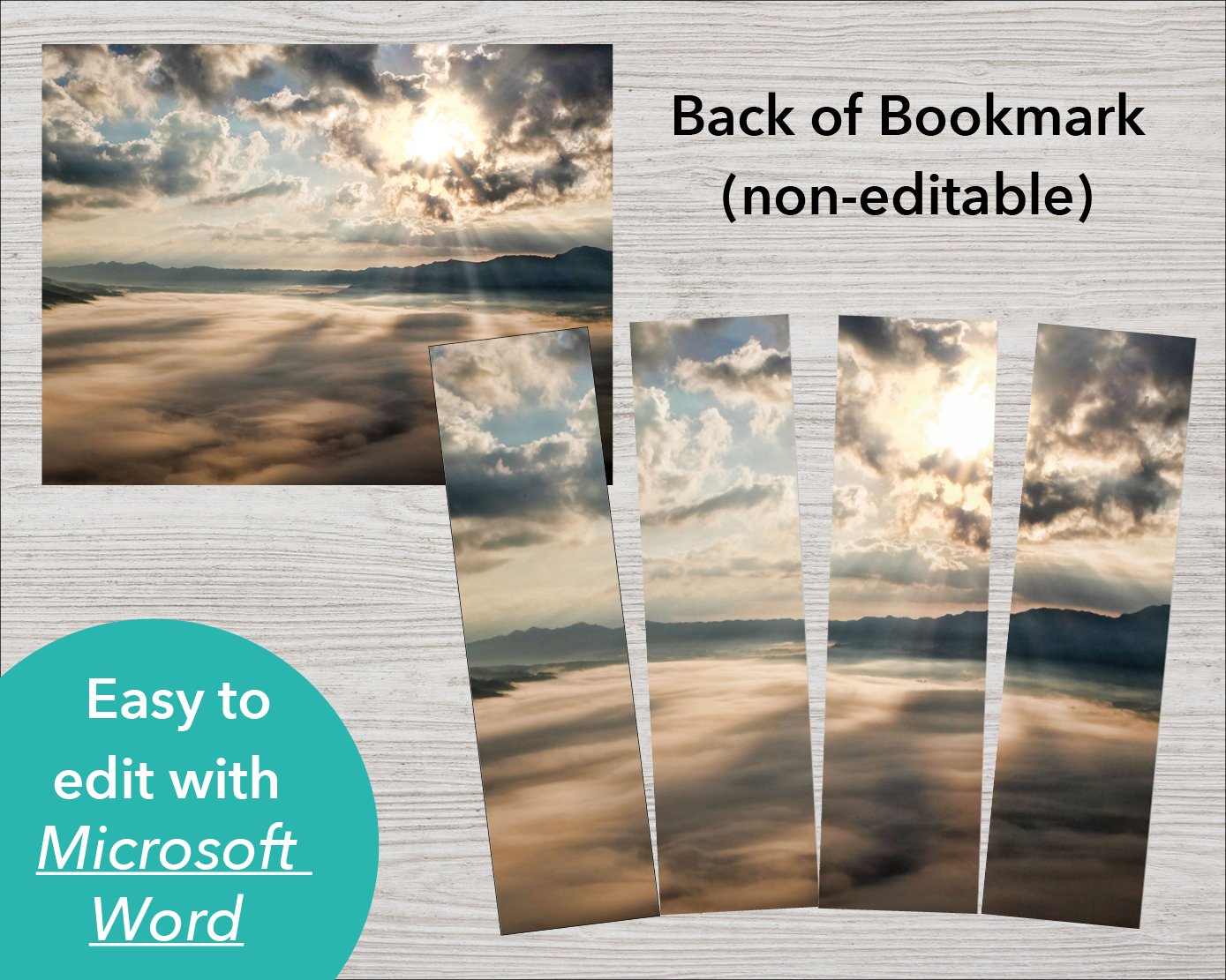 Mountain Top Funeral Bookmark