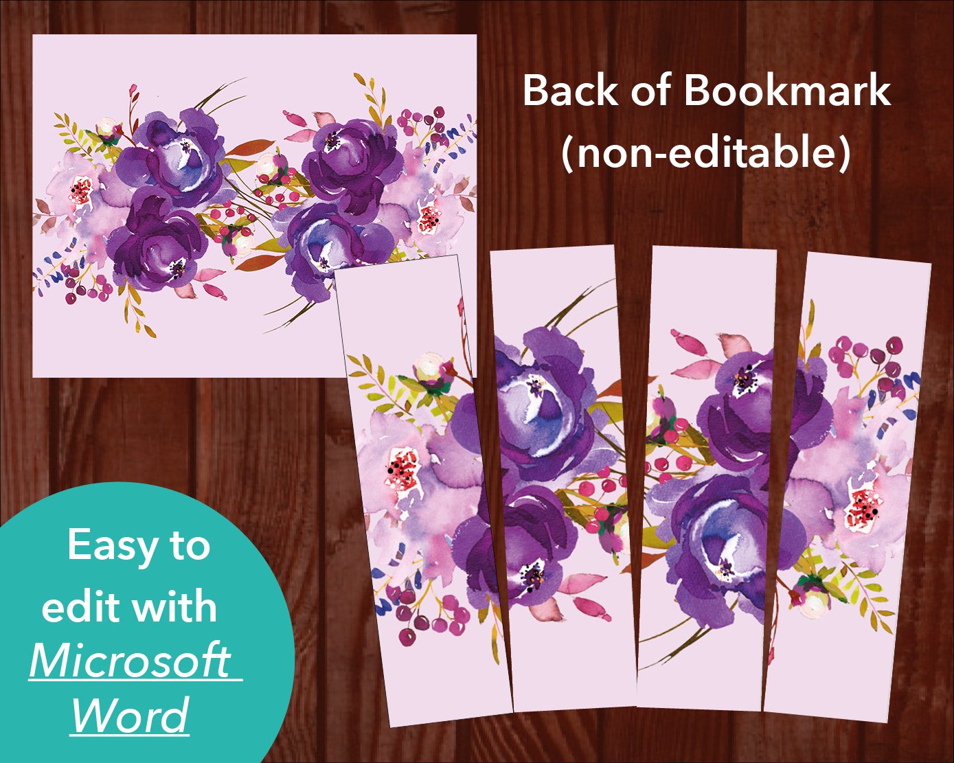 Peonies Corners Funeral Bookmark