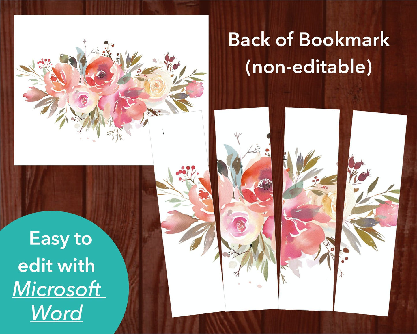 Spring Flowers Funeral Bookmark