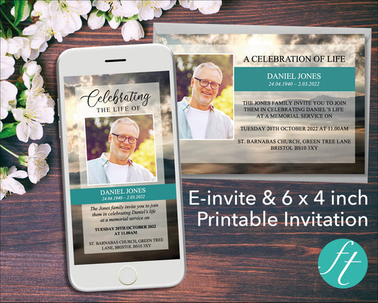 Mountain Top Funeral e-Invite & Invitation Card