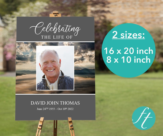 Mountain Funeral Welcome Sign