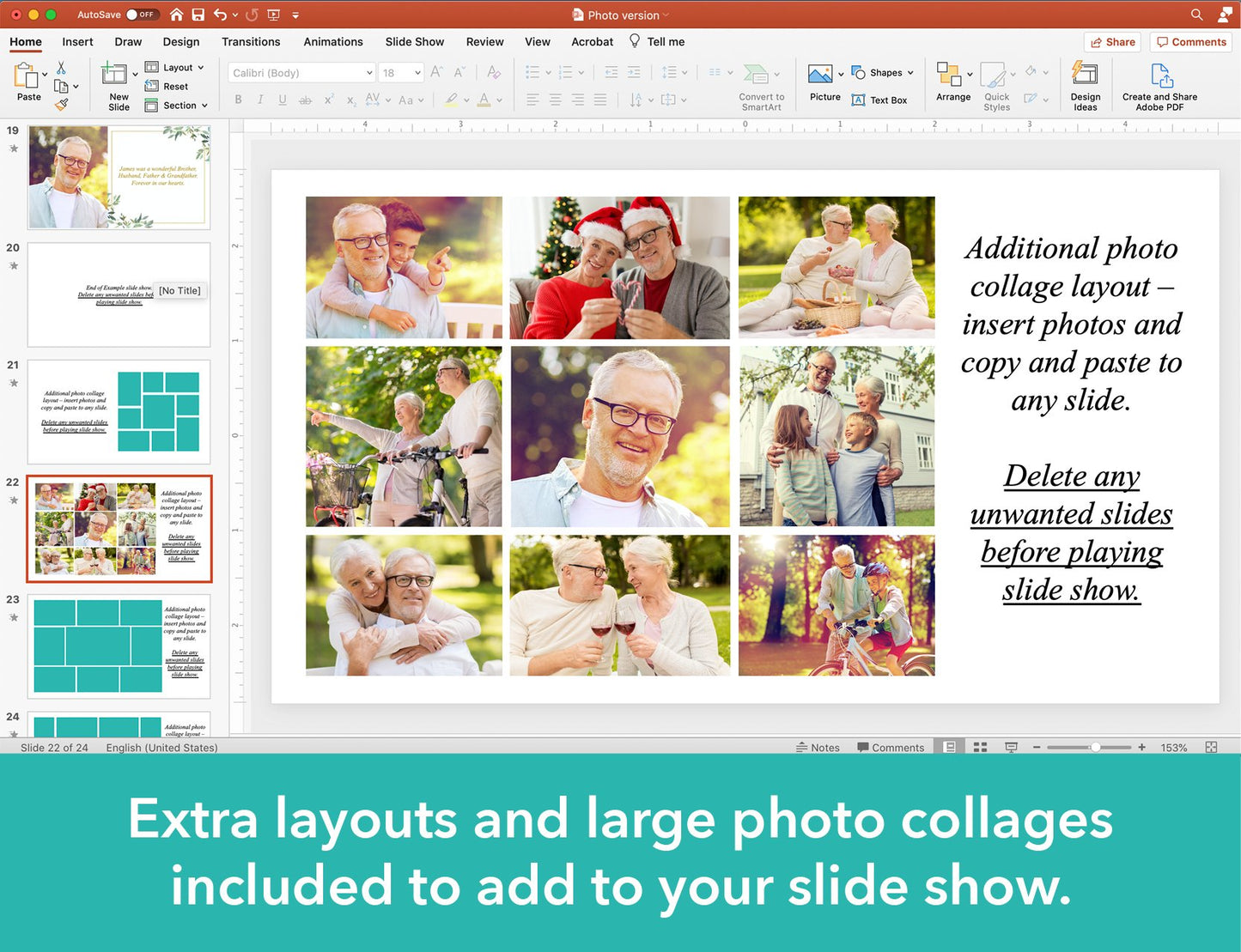 Green Leaf Funeral Slide Show Template