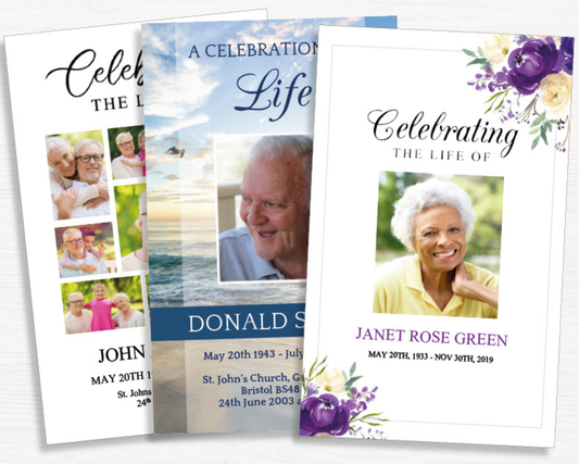 Top Three 4-Page Funeral Program Templates (Commercial Licenses)