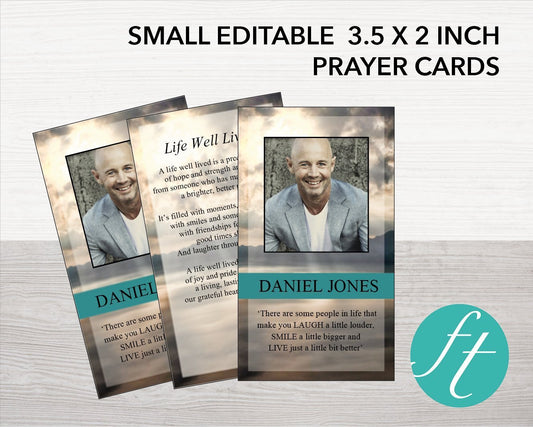 Mountain Top Funeral Prayer Card