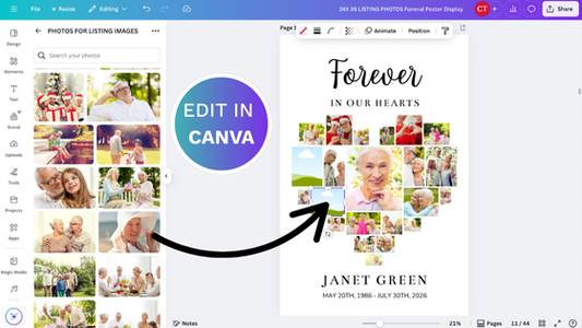 Canva Funeral Poster Templates