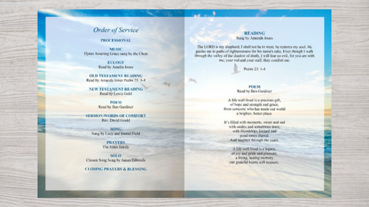 Crafting a Memorable Goodbye: A Guide to Order of Service Funeral Templates