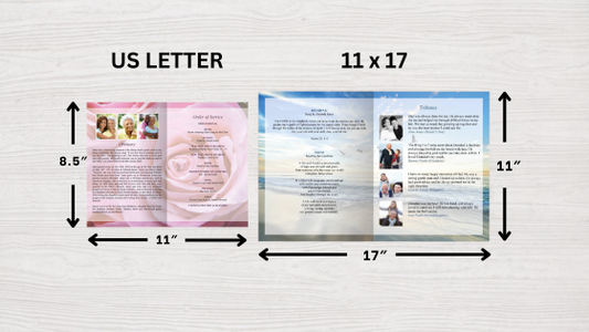 What is the Standard Size for a Funeral Program?