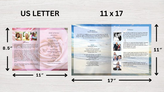 What is the Standard Size for a Funeral Program?