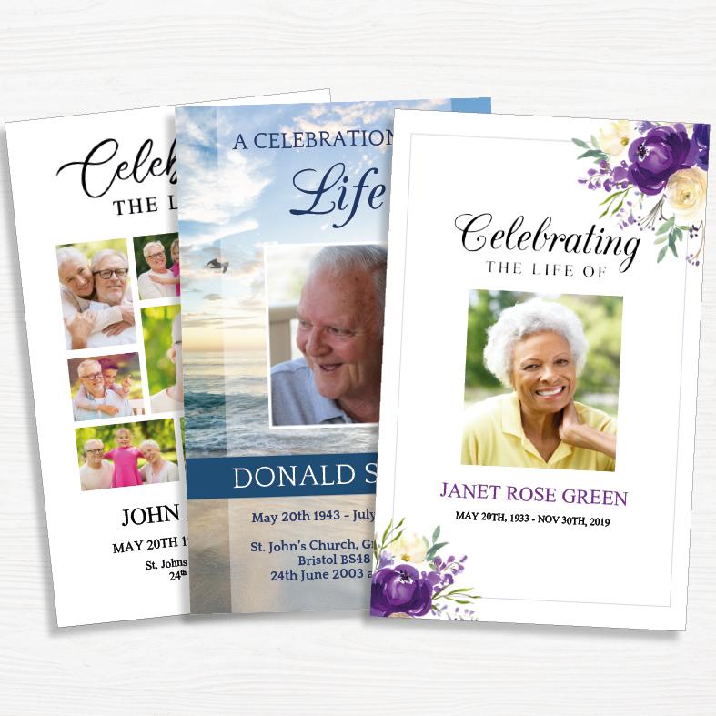 4 Page Funeral Programs