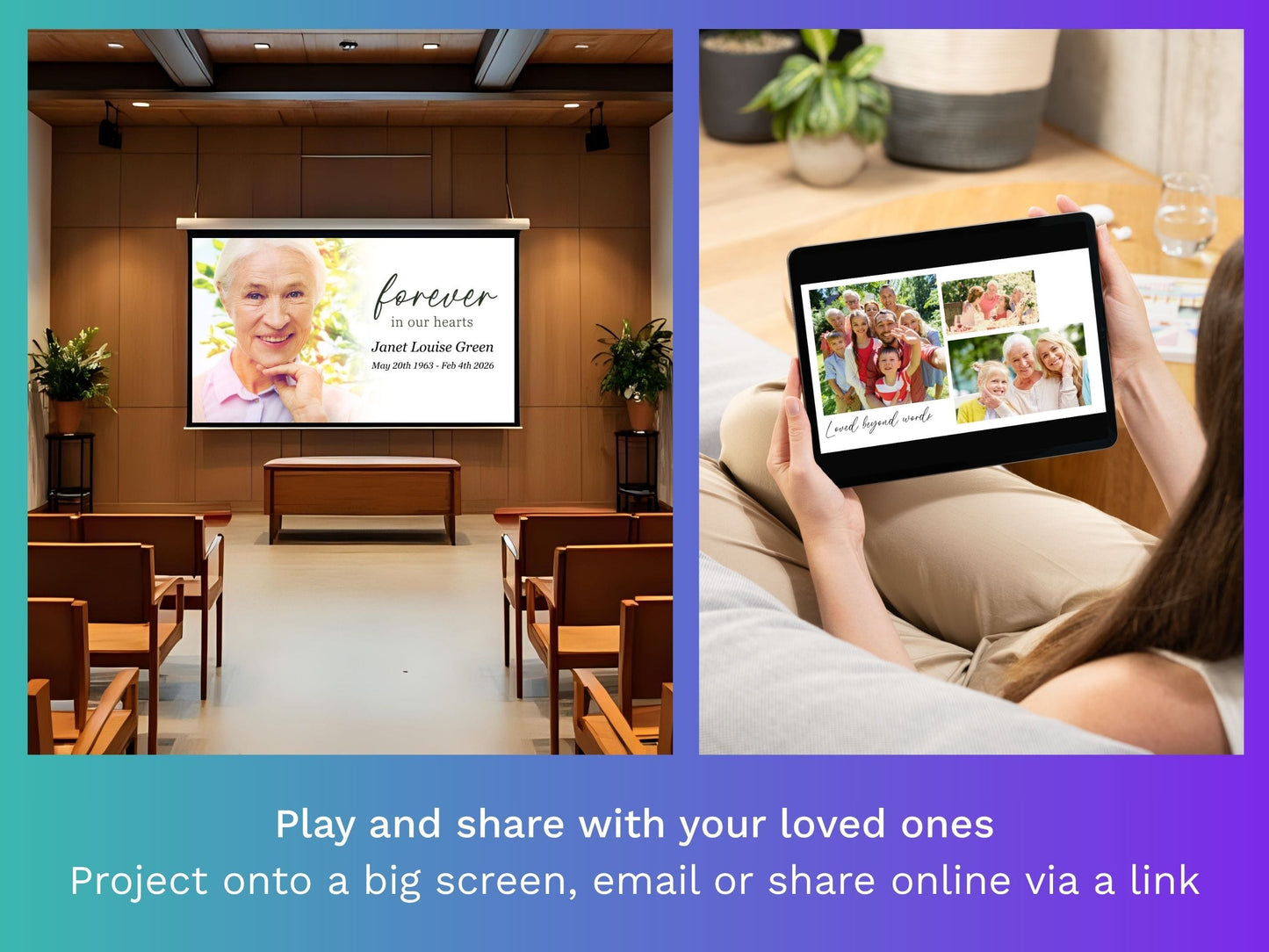 Modern Canva Funeral Slideshow Template