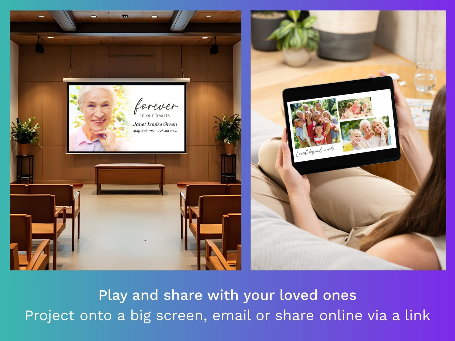 Modern Canva Funeral Slideshow Template