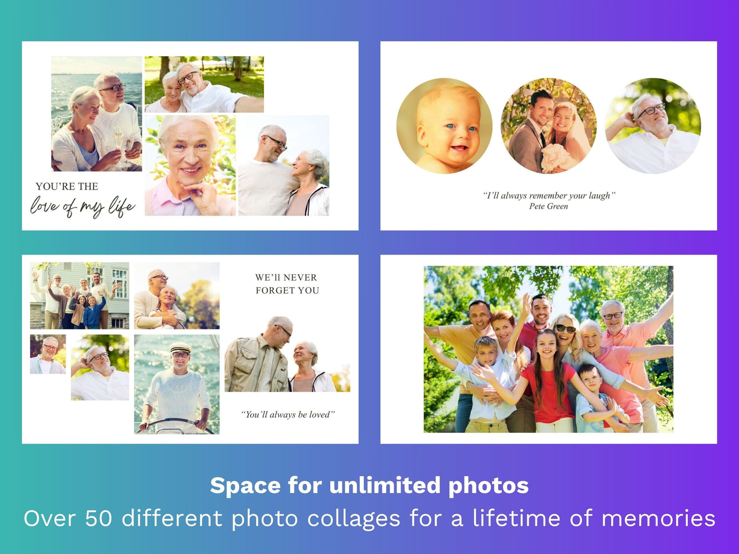 Modern Green Canva Funeral Slideshow Template