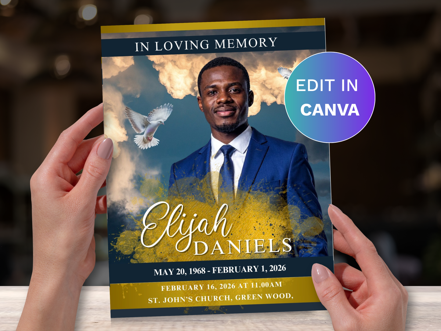 Top Three CANVA 8-Page 11x17" Funeral Program Templates (Commercial Licenses)