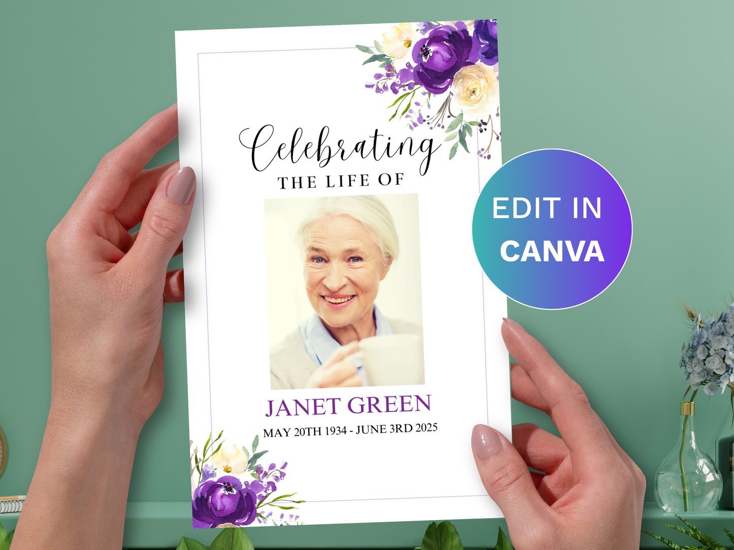 Top Three CANVA 4-Page Funeral Program Templates (Commercial Licenses)