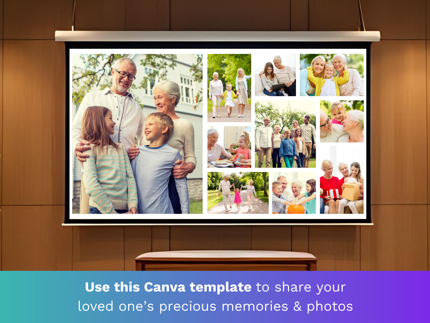 Canva Funeral Slideshow Template in Minimalist White