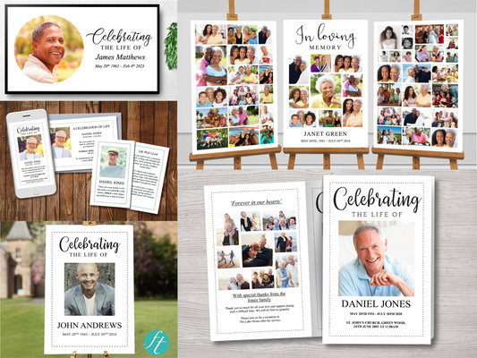 4 Page Classic Funeral Program Bundle