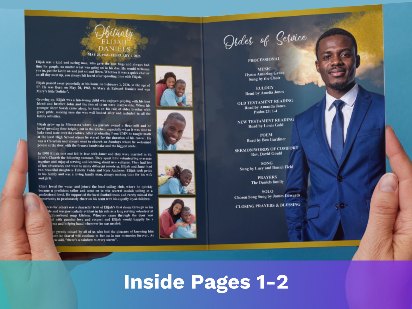 Top Three CANVA 8-Page 11x17" Funeral Program Templates (Commercial Licenses)