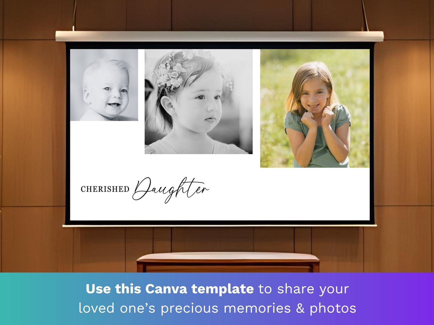 Modern Canva Funeral Slideshow Template