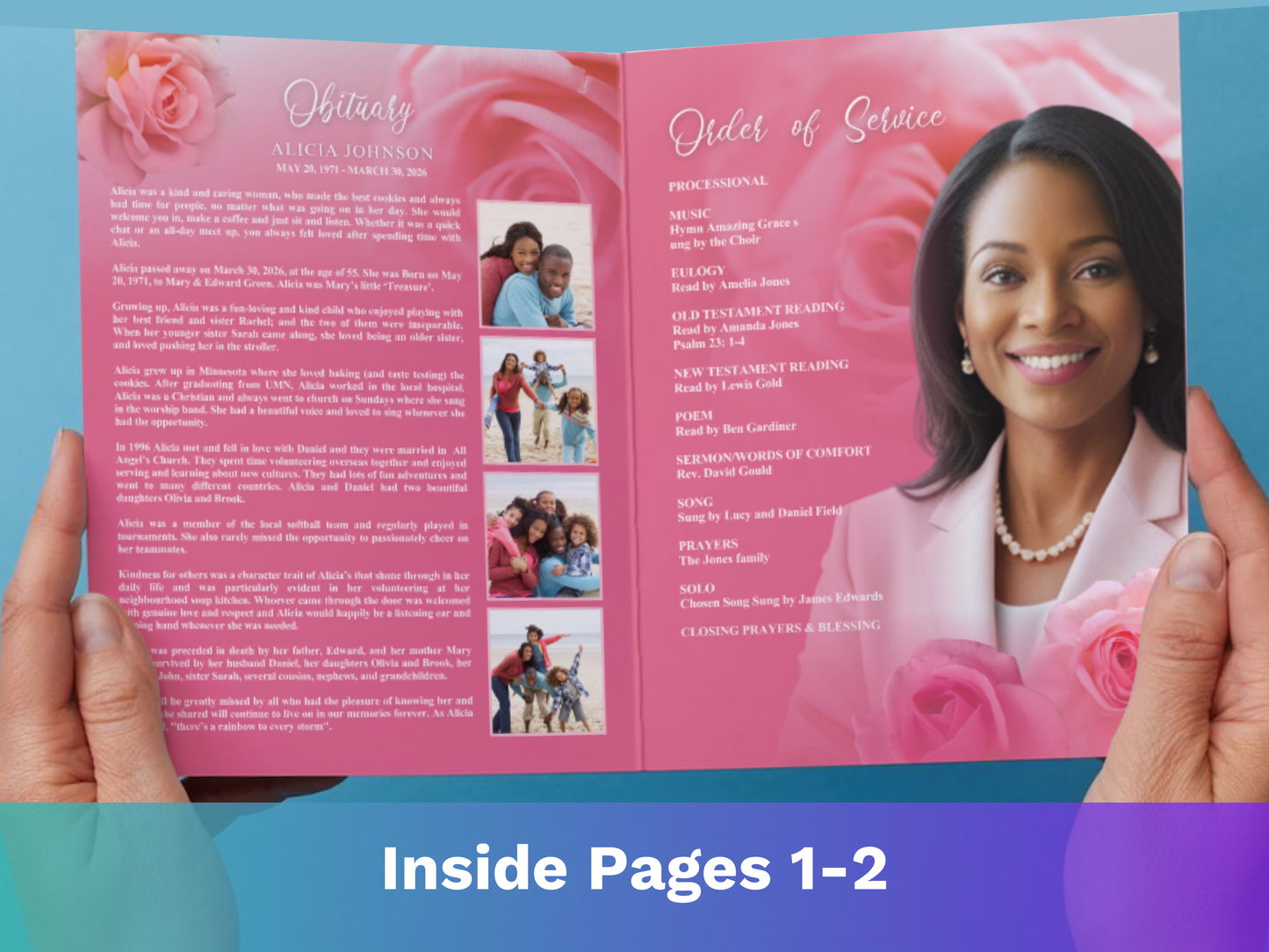 Top Three CANVA 8-Page 11x17" Funeral Program Templates (Commercial Licenses)