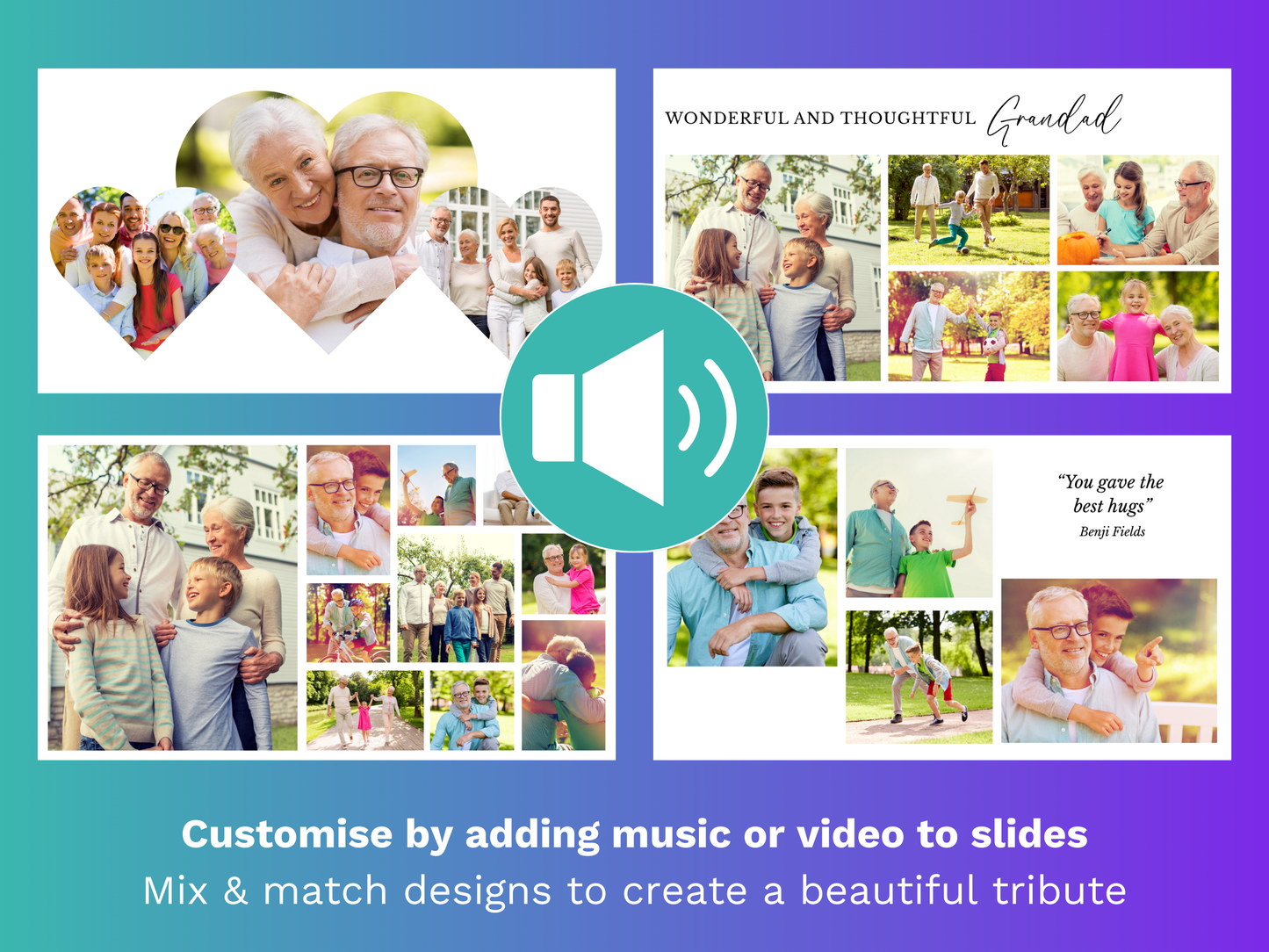 Canva Funeral Slideshow Template in Classic White
