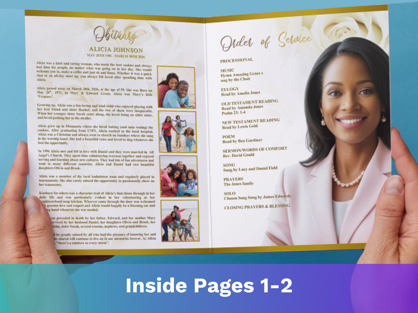 Top Three CANVA 8-Page 11x17" Funeral Program Templates (Commercial Licenses)