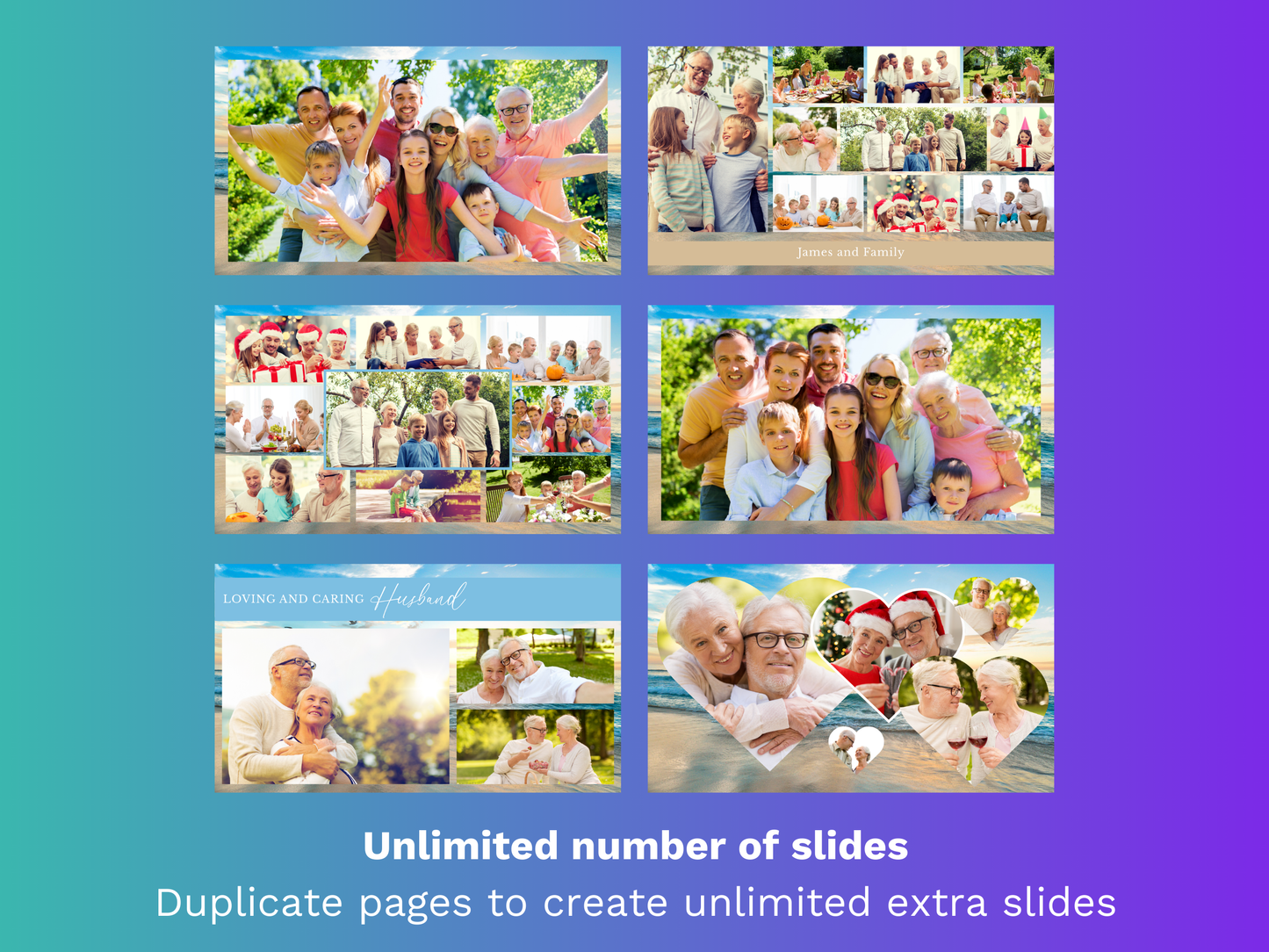 Canva Funeral Slideshow Template with Scenic Beach