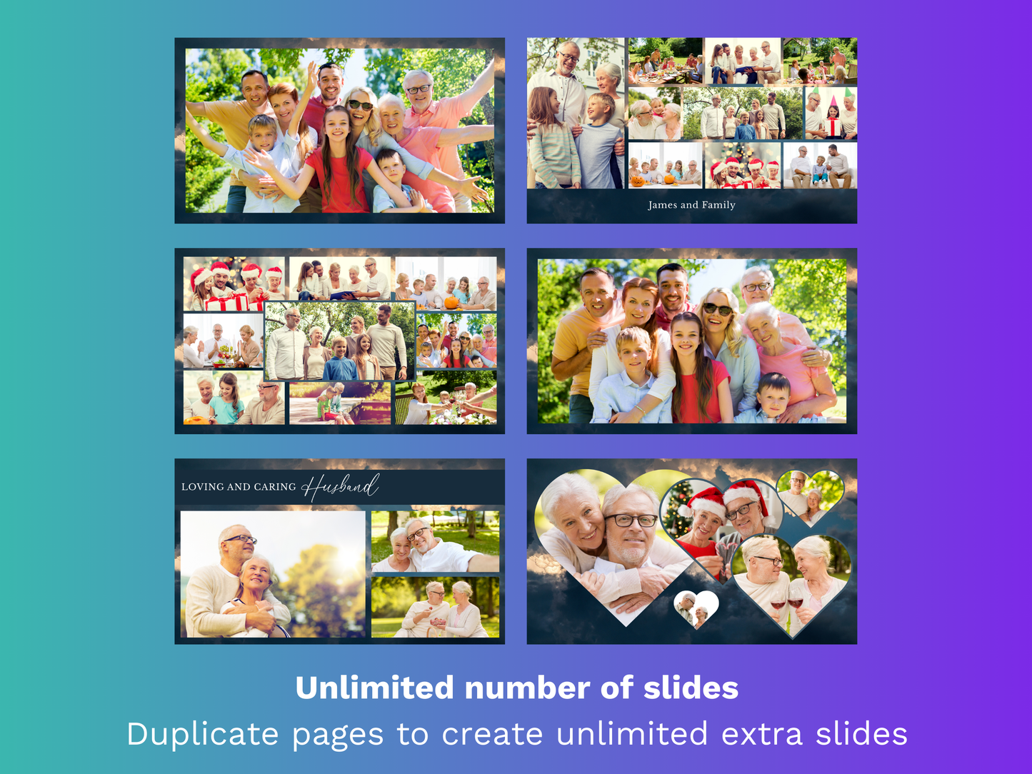 Canva Funeral Slideshow Template with Blue Sky