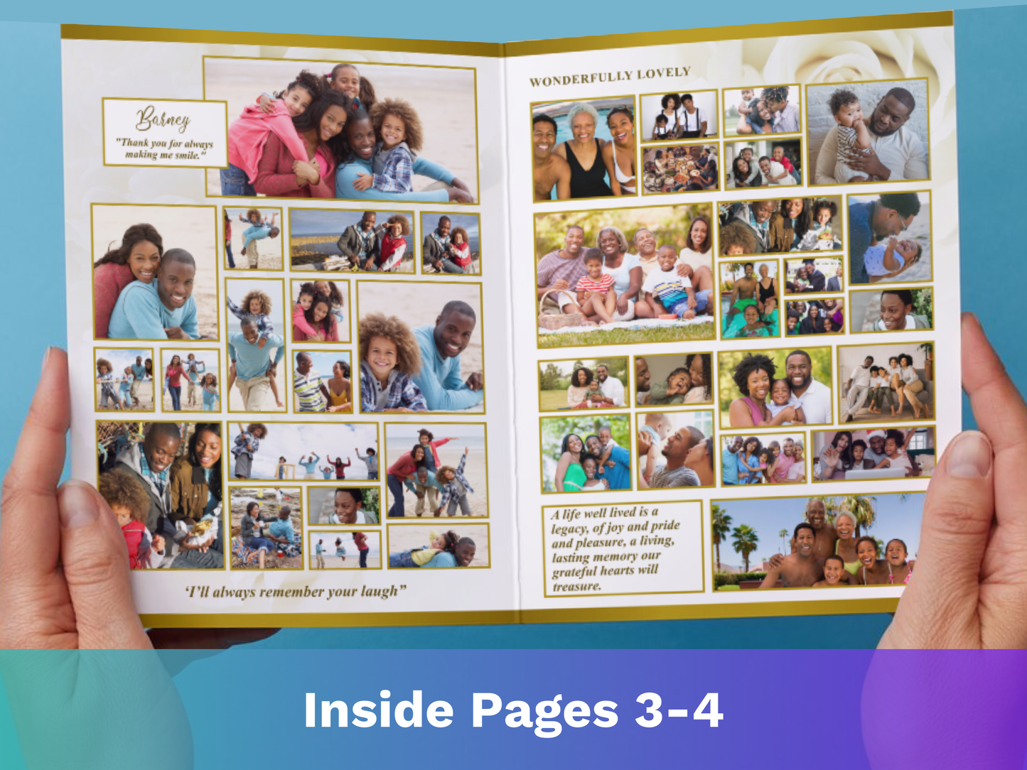 Top Three CANVA 8-Page 11x17" Funeral Program Templates (Commercial Licenses)