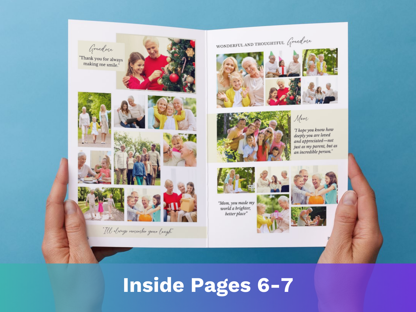 12 Page Family CANVA Funeral Program Template
