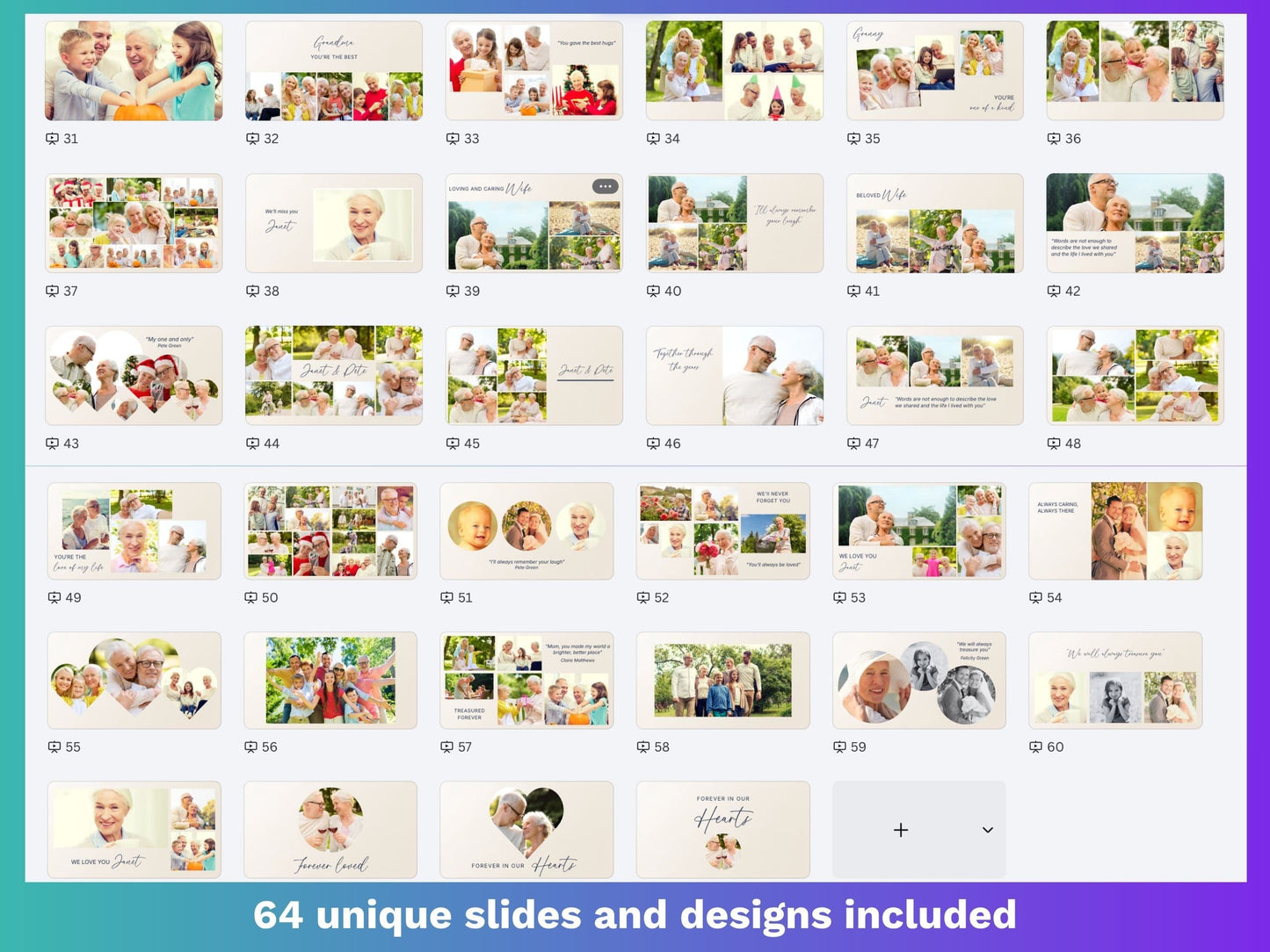 Gold Cross Canva Funeral Slideshow Template