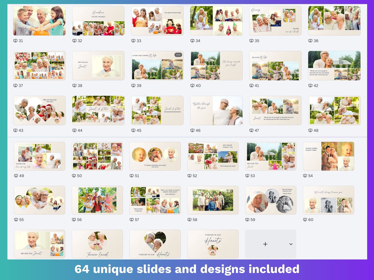 Gold Cross Canva Funeral Slideshow Template