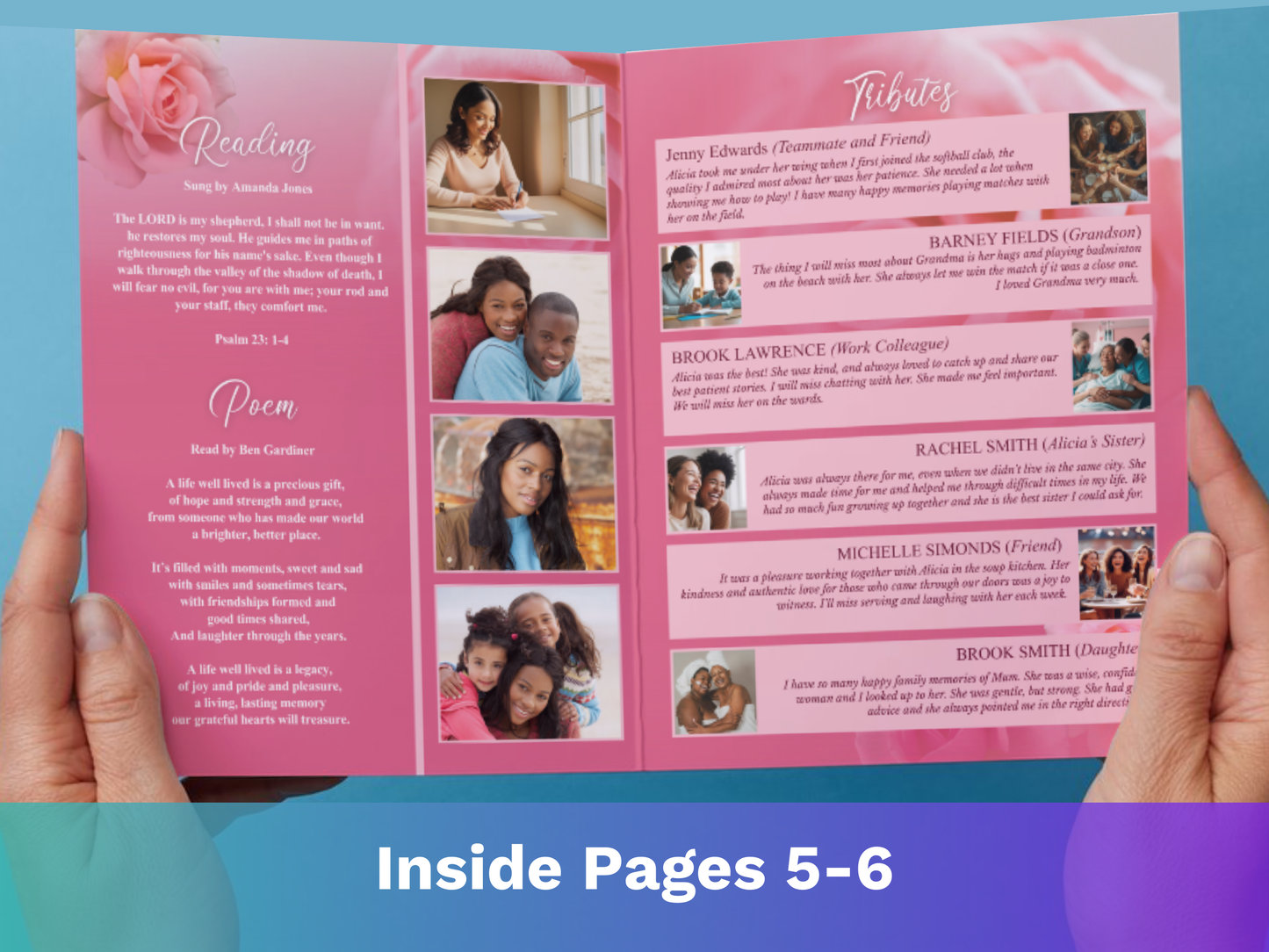 Top Three CANVA 8-Page 11x17" Funeral Program Templates (Commercial Licenses)