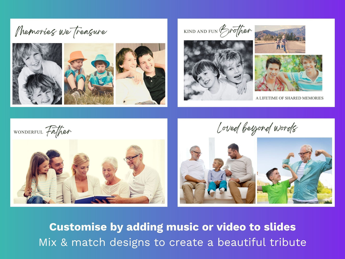 Modern Green Canva Funeral Slideshow Template