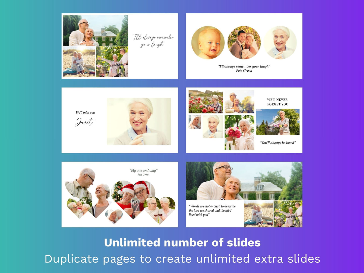 Modern Canva Funeral Slideshow Template