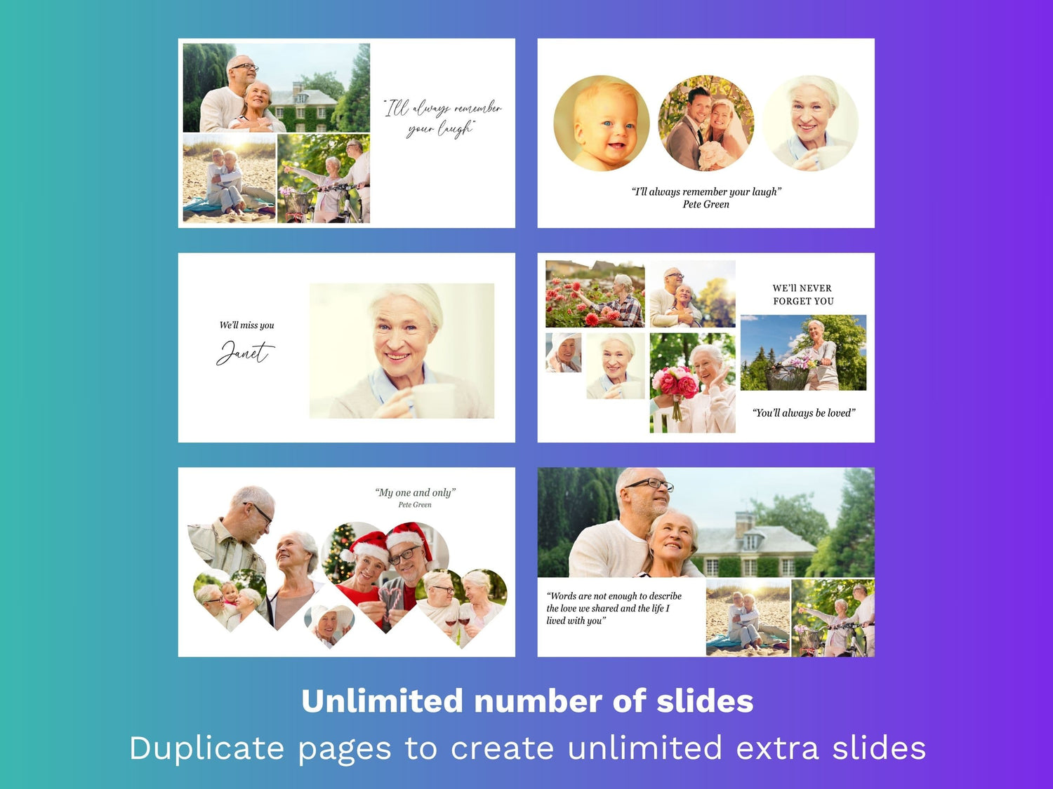 Modern Canva Funeral Slideshow Template