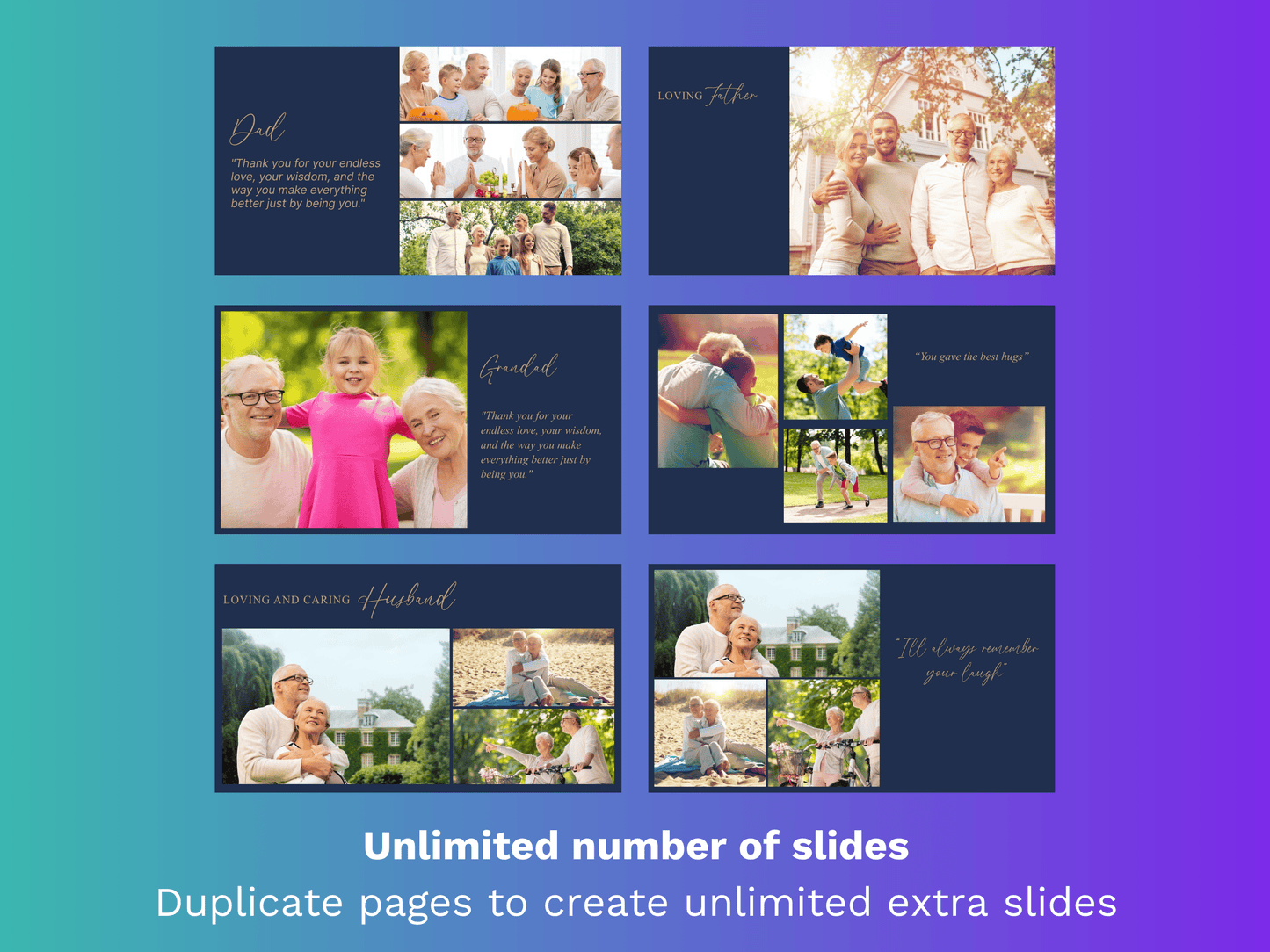 Navy Cross Canva Funeral Slideshow Template
