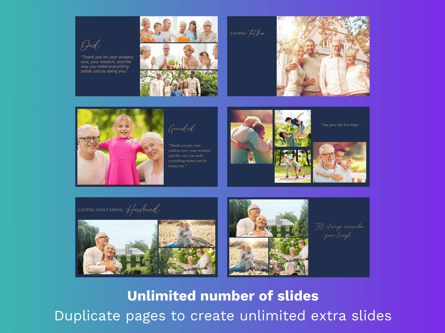 Navy Cross Canva Funeral Slideshow Template