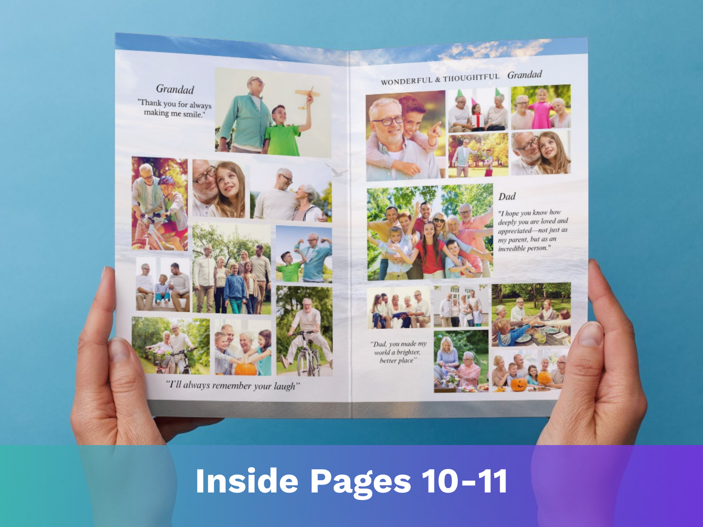 12 Page Beach CANVA Funeral Program Template
