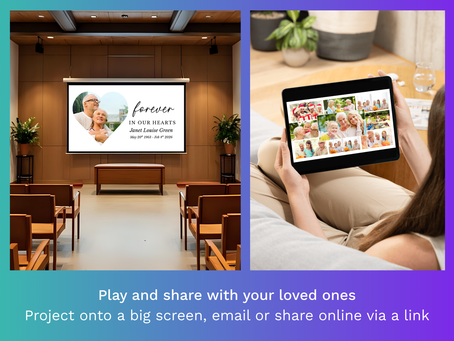 Canva Funeral Slideshow Template in Minimalist White