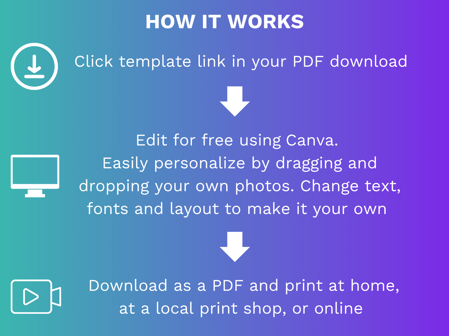 8 Page Blue Floral CANVA Funeral Program Template